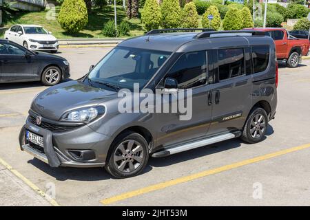 ISTANBUL, TURKEY - JUNE 25, 2022: Gray Fiat Doblo Trekking 4x4 by the ...