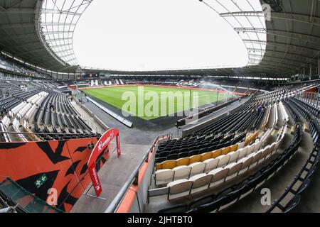general view inside the MKM Stadium ahead of the Pre-Season friendly versus Leicester City in Hull, United Kingdom on 7/20/2022. (Photo by David Greaves/News Images/Sipa USA) Stock Photo