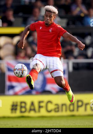 Nottingham Forest's Lyle Taylor during a pre-season friendly match at the Pirelli Stadium, Burton upon Trent. Picture date: Wednesday July 20, 2022. Stock Photo