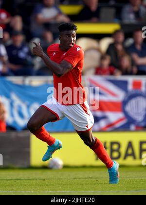 Nottingham Forest's Taiwo Awoniyi during a pre-season friendly match at the Pirelli Stadium, Burton upon Trent. Picture date: Wednesday July 20, 2022. Stock Photo