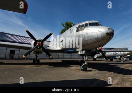 Prague, Czech Republic - June 17, 2022 - the Aviation museum Kbely -  Avia Av-14T - transport aircraft -1950 Stock Photo