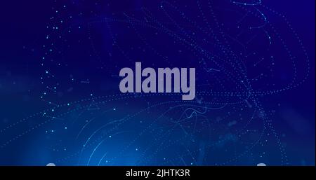 Abstract tech background of chaos data on metaverse. Explosion big data tech. Stock Photo