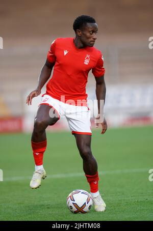 Nottingham Forest's Richie Laryea during a pre-season friendly match at the Pirelli Stadium, Burton upon Trent. Picture date: Wednesday July 20, 2022. Stock Photo