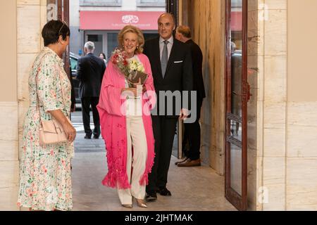 Princess Astrid of Belgium and Prince Lorenz of Belgium pictured during a concert on the eve of Belgium's National Day, Wednesday 20 July 2022, at Bozar in Brussels. BELGA PHOTO HATIM KAGHAT Stock Photo