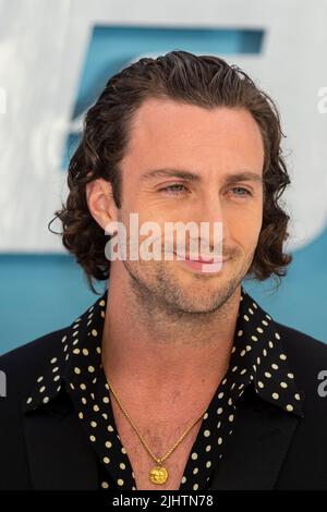 London, UK. 20 July 2022. Cast member Aaron Taylor-Johnson attends the UK gala screening of the movie ‘Bullet Train’ at Cineworld Leicester Square.  Credit: Stephen Chung / Alamy Live News Stock Photo