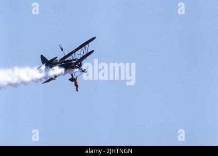 Jimmy Franklin and the WACO mystery ship Stock Photo