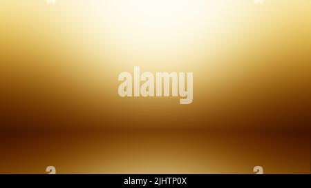 Soft and blurred gold and orange colored abstract gradient background with reflection and light effect. Copy space. 4k resolution. Stock Photo