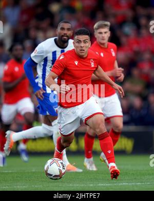 Nottingham Forest's Braian Ojeda during a pre-season friendly match at the Pirelli Stadium, Burton upon Trent. Picture date: Wednesday July 20, 2022. Stock Photo