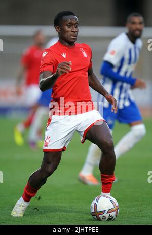 Nottingham Forest's Richie Laryea during a pre-season friendly match at the Pirelli Stadium, Burton upon Trent. Picture date: Wednesday July 20, 2022. Stock Photo