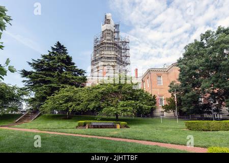 Maryland’s historic State House photographed summer 2022 Stock Photo