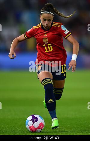Brighton, UK. 20th July, 2022. Athenea del Castillo of Spain Women in action during the game. UEFA Women's Euro England 2022, quarter-final match, England women v Spain women at the Falmer Stadium in Brighton & Hove in Sussex on Wednesday 20th July 2022. this image may only be used for Editorial purposes. Editorial use only, license required for commercial use. No use in betting, games or a single club/league/player publications. pic by Steffan Bowen/Andrew Orchard sports photography/Alamy Live news Credit: Andrew Orchard sports photography/Alamy Live News Stock Photo
