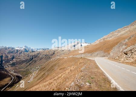 Grimsel Pass in Switzerland, canton Valais, Switzerland, Europe. Stock Photo