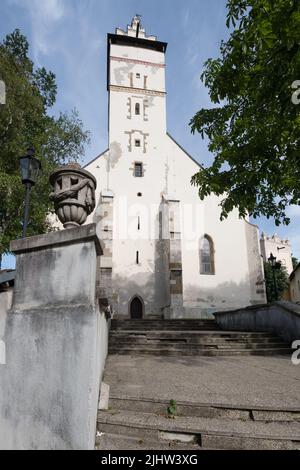 Basilica of the Holy Cross in Kezmarok, Slovakia Stock Photo