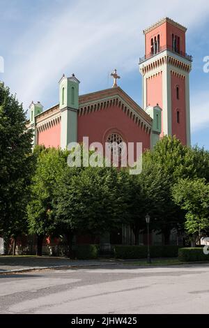 New Evangelical Church in historic centre of Kezmarok in Slovakia Stock Photo