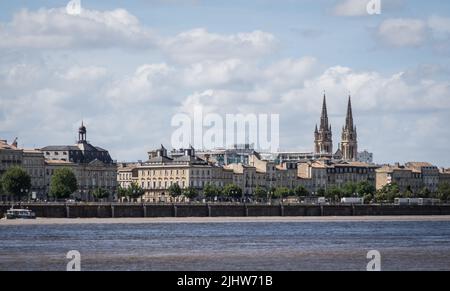 Twin Spires of St Andre Cathedral, Bordeaux, France Stock Photo