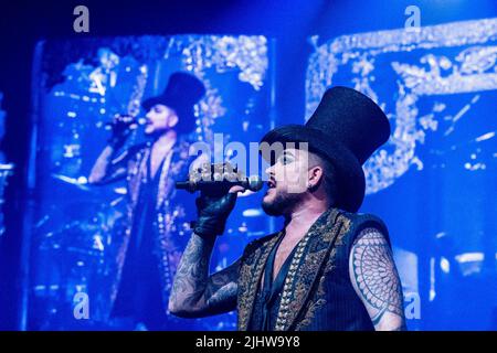 Bologna, Italy. 11th July, 2022. Adam Lambert during Queen   Adam Lambert - Rhapsody Tour, Music Concert in Bologna, Italy, July 11 2022 Credit: Independent Photo Agency/Alamy Live News Stock Photo