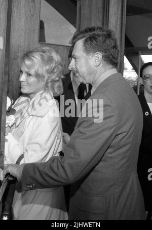 Angie Dickinson at the Funeral for David Janssen on February 17, 1980 at Hillside Memorial Park in Los Angeles, California Credit: Ralph Dominguez/MediaPunch Stock Photo