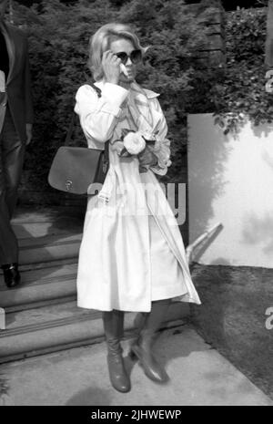 Angie Dickinson at the Funeral for David Janssen on February 17, 1980 at Hillside Memorial Park in Los Angeles, California Credit: Ralph Dominguez/MediaPunch Stock Photo