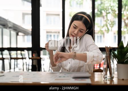 Employment deadline schedule eyewear glasses spectacles employer document rash executive anxiety problem trouble people person concept. Depressed Stock Photo