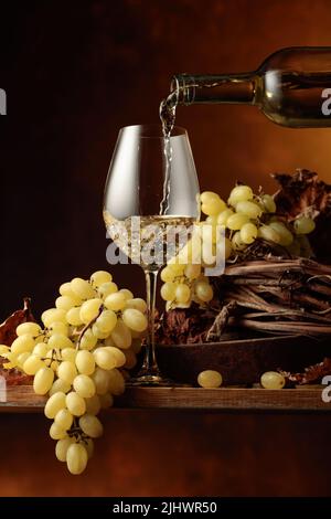 Fancy Glass of Chardonnay Wine Stock Photo - Image of object, alcohol:  29310328