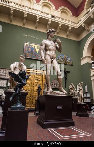 Casts Of Statues Of David By Michelangelo In The Cast Courts Of The Victoria  And Albert Museum, London. Stock Photo, Picture and Royalty Free Image.  Image 55920719.