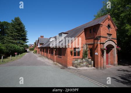 Village of Eccleston, England. Picturesque view of Eccleston Village Hall located at Church Lane. Stock Photo