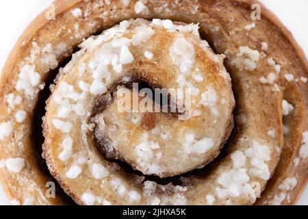 Cinnamon rolls buns. Kanelbulle Swedish dessert isolated on white background Stock Photo