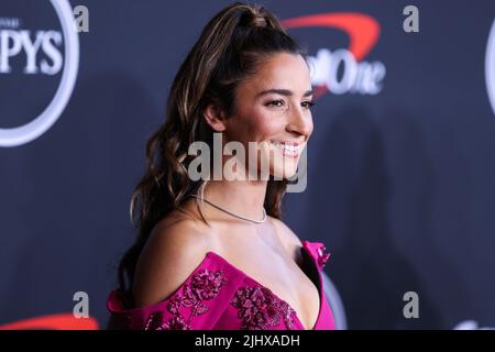 Hollywood, United States. 20th July, 2022. HOLLYWOOD, LOS ANGELES, CALIFORNIA, USA - JULY 20: American gymnast Aly Raisman arrives at the 2022 ESPY Awards held at the Dolby Theatre on July 20, 2022 in Hollywood, Los Angeles, California, United States. (Photo by Xavier Collin/Image Press Agency) Credit: Image Press Agency/Alamy Live News Stock Photo