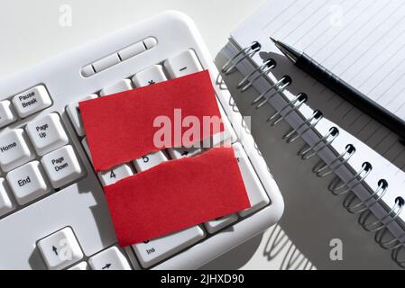 Ripped Sticky Note With Important Messages Over Keyboard On Desk Stock ...