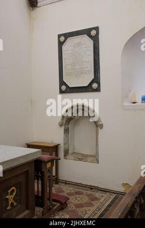 Interior of St Mawnan and St Stephen's Church, Mawnan, Cornwall Stock Photo