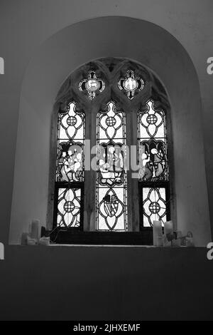 Interior of St Mawnan and St Stephen's Church, Mawnan, Cornwall Stock Photo