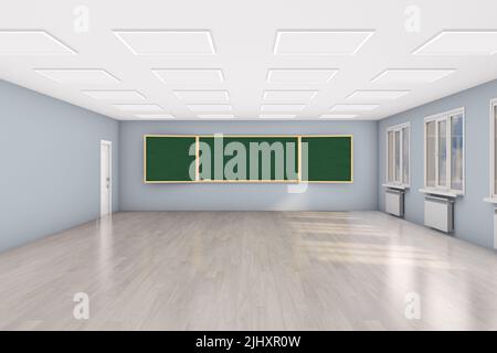 Interior empty school classroom. 3d illustration. Back to school Stock Photo