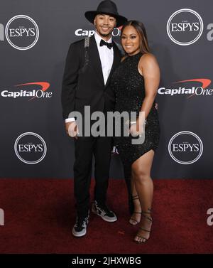 Los Angeles, United States. 17th June, 2021. Los Angeles Dodgers outfielder  Mookie Betts is joined by his fiance Brianna Hammonds and their daughter  Kynlee and his parents Diana Benedict and Wille Betts
