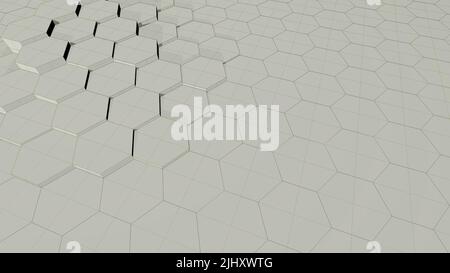 3d rendering white abstract hexagons backdrop Stock Photo - Alamy