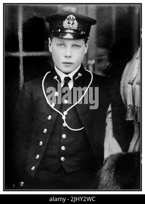 HRH The Prince of Wales as a young British Naval Officer Date c1914 around the World War 1 period Stock Photo