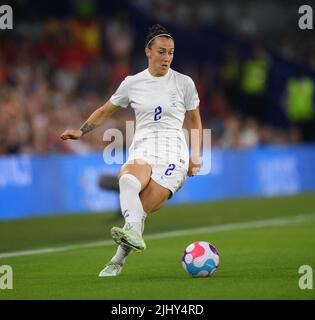 20 Jul 2022 - England v Spain - UEFA Women's Euro 2022 - Quarter Final - Brighton & Hove Community Stadium  England's Lucy Bronze during the match against Spain.  Picture Credit : © Mark Pain / Alamy Live News Stock Photo