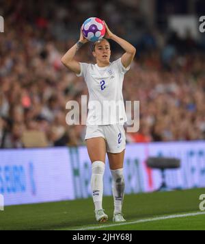 20 Jul 2022 - England v Spain - UEFA Women's Euro 2022 - Quarter Final - Brighton & Hove Community Stadium  England's Lucy Bronze during the match against Spain.  Picture Credit : © Mark Pain / Alamy Live News Stock Photo