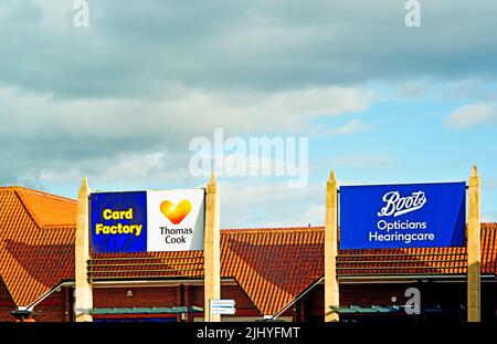 Card Factory and Boots, Clifton Moor Retail Park, York, England Stock Photo