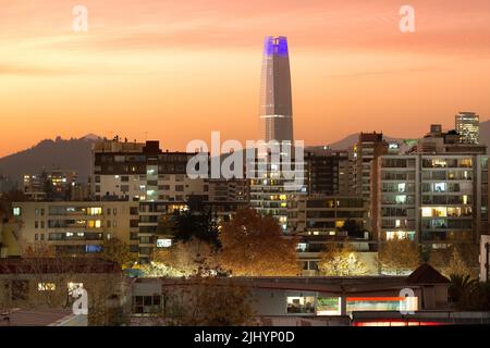 View apartment and office buildings at Providencia district in Santiago de Chile Stock Photo