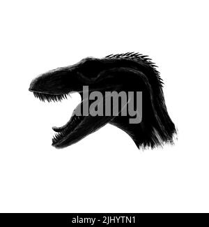 Raptor, velociraptor dinosaurs dark art Stock Photo