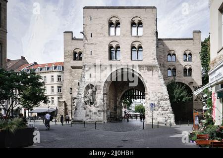 cologne, germany july 12, 2022: medieval city gate eigelsteintorburg in cologne Stock Photo