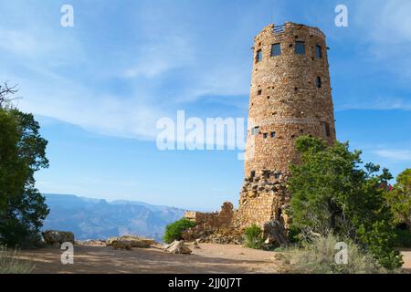 Desert View Watchtower, South Rim Grand Canyon Stock Photo