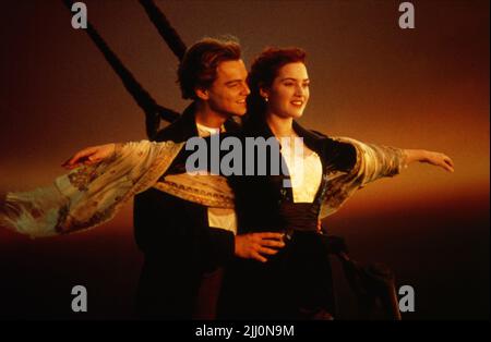 LEONARDO DICAPRIO,KATE WINSLET, TITANIC, 1997 Stock Photo