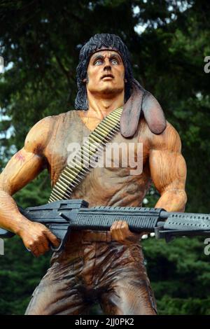 Rambo statue