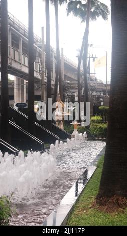 Decorative Water Fountain Pool Novotel Bangkok Ploenchit Sukhumvit Thailand Stock Photo