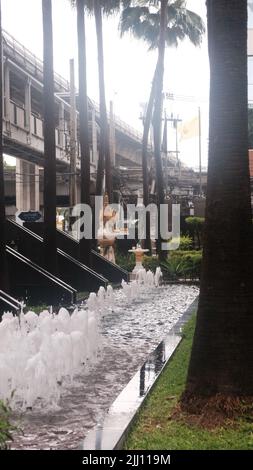 Decorative Water Fountain Pool Novotel Bangkok Ploenchit Sukhumvit Thailand Stock Photo