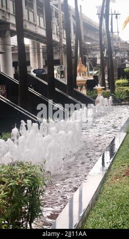 Decorative Water Fountain Pool Novotel Bangkok Ploenchit Sukhumvit Thailand Stock Photo