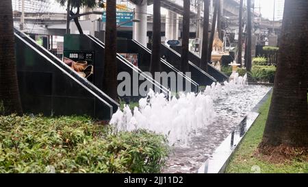 Decorative Water Fountain Pool Novotel Bangkok Ploenchit Sukhumvit Thailand Stock Photo