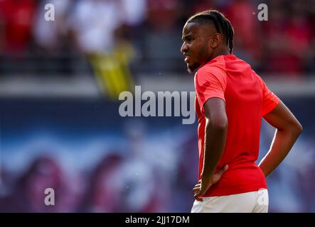 Leipzig, Germany. 21st July, 2022. Soccer: Test matches, RB Leipzig - FC Liverpool at the Red Bull Arena. Leipzig's player Christopher Nkunku. Credit: Jan Woitas/dpa/Alamy Live News Stock Photo