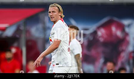 Leipzig, Germany. 21st July, 2022. Soccer: Test matches, RB Leipzig - FC Liverpool at the Red Bull Arena. Leipzig's player Emil Forsberg. Credit: Jan Woitas/dpa/Alamy Live News Stock Photo